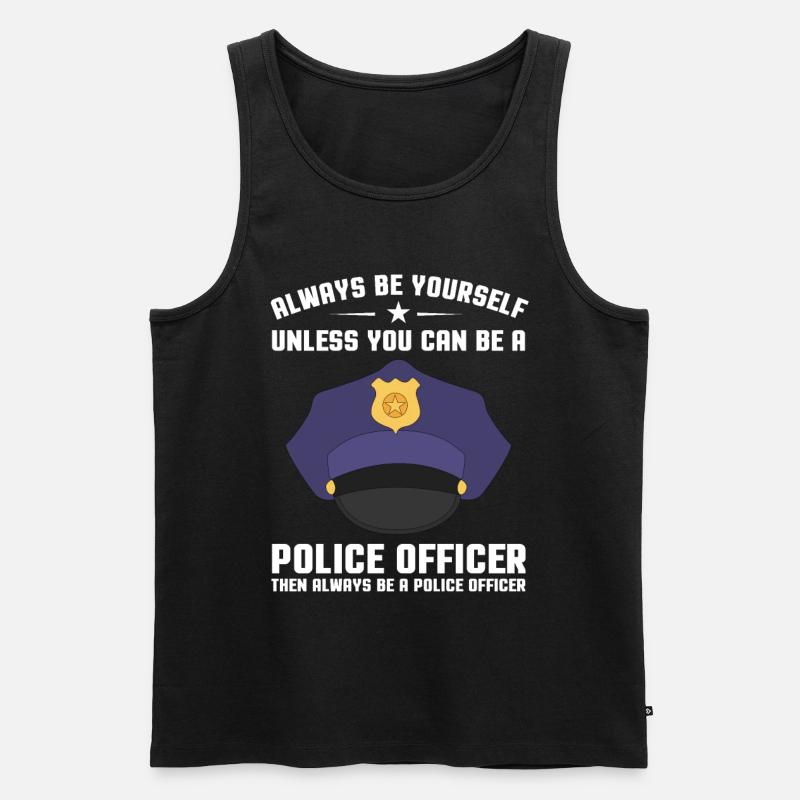 Polizist - Männer Premium Bio Tank Top - Schwarz