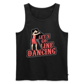 Linedance Western Countrymusic Tanzsport - Männer Premium Bio Tank Top - Schwarz - Vorne - Michal (187cm)