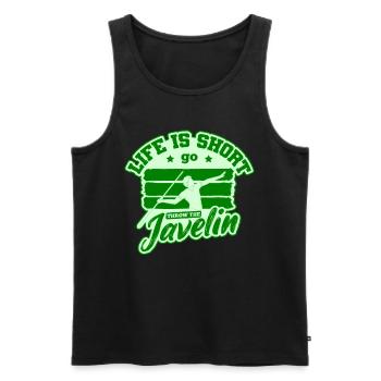 Speerwerfen Speerwurf - Männer Premium Bio Tank Top - Schwarz - Vorne - AI Model Male 178 light (178cm)