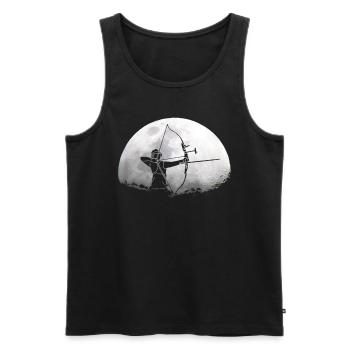 Bow archer moon - Men's Premium Organic Tank Top - black - Front - AI Model Male 178 light (178cm)