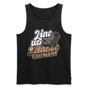 Linedance musique country western danse sport - Débardeur bio Premium Homme - noir - Devant - Michal (187cm)