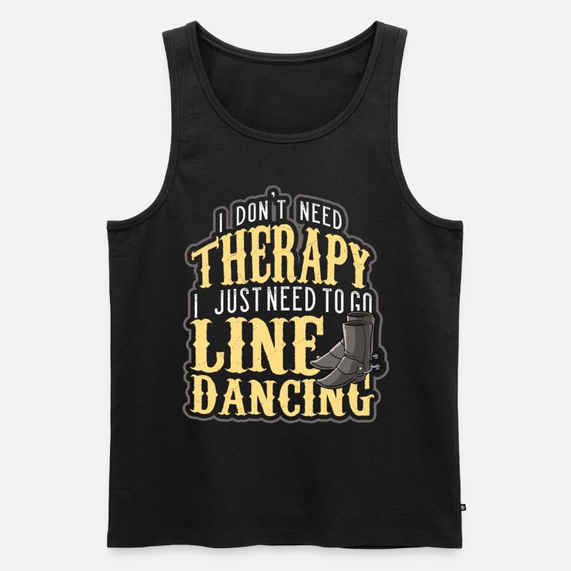 Linedance - Männer Premium Bio Tank Top - Schwarz