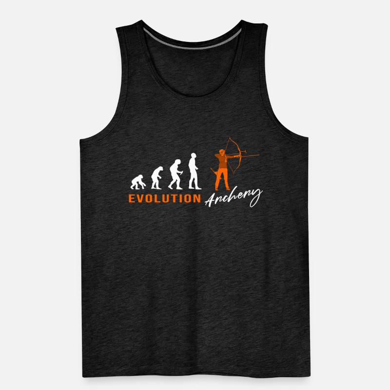 Evolution Bogenschießen Bogenschütze Bogen Männer Premium Bio Tank Top
