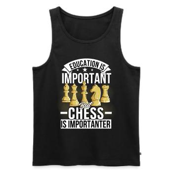 Chess Board Game - Men's Premium Organic Tank Top - black - Front - Michal (187cm)