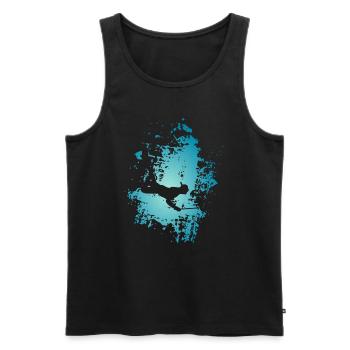 Taucher Speer Speerfischen - Männer Premium Bio Tank Top - Schwarz - Vorne - AI Model Male 178 light (178cm)
