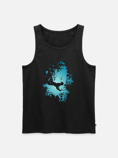 Diver spear spearfishing - Men's Premium Organic Tank Top - black