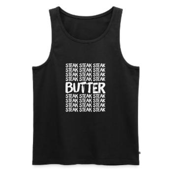 Carnivore Diet Keto Ketogenic Diet Steak Butter - Men's Premium Organic Tank Top - black - Front - AI Model Male 178 light (178cm)