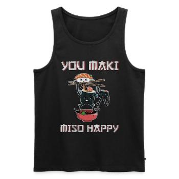 Sushi Japan Asiatische Küche essen Reis Geschenk - Männer Premium Bio Tank Top - Schwarz - Vorne - AI Model Male 178 light (178cm)