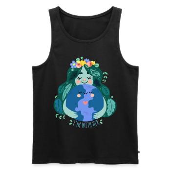 Mutter Erde Umwelt Natur Geschenk - Männer Premium Bio Tank Top - Schwarz - Vorne - AI Model Male 178 light (178cm)