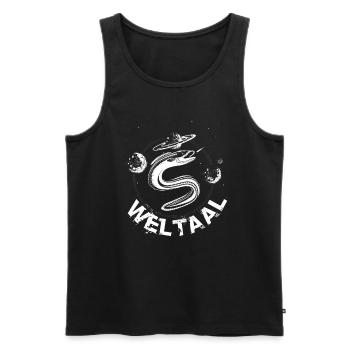 Weltaal Weltraum Design für einen Angler - Männer Premium Bio Tank Top - Schwarz - Vorne - Michal (187cm)
