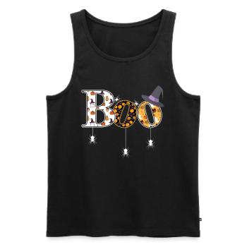 Boo Halloween Spider Witch Hat Witch Disguise - Men's Premium Organic Tank Top - black - Front - Michal (187cm)
