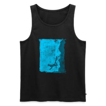 Diver spear spearfishing speargun - Men's Premium Organic Tank Top - black - Front - AI Model Male 178 light (178cm)