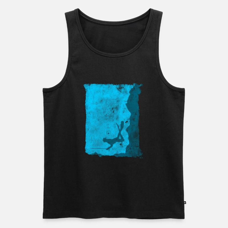 Taucher Speer Speerfischen Harpune - Männer Premium Bio Tank Top - Schwarz