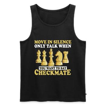 Chess chess board board game Chess - Men's Premium Organic Tank Top - black - Front - Michal (187cm)