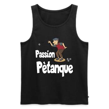 Franzose Petanque Kugel Spiel Design - Männer Premium Bio Tank Top - Schwarz - Vorne - Michal (187cm)