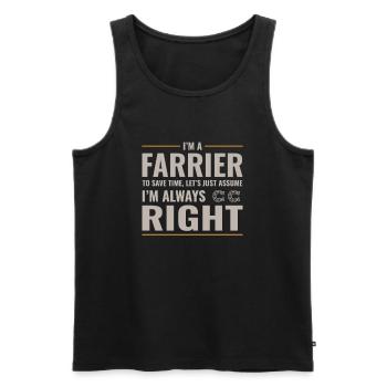 Lustiges Geschenk des Hufschmiedschmieds - Männer Premium Bio Tank Top - Schwarz - Vorne - AI Model Male 178 light (178cm)