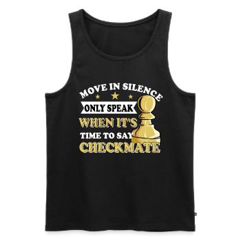 Chess chess board board game Chess Victory - Men's Premium Organic Tank Top - black - Front - Michal (187cm)