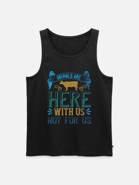 Veganer Spruch - Geschenk für Veganer - Männer Premium Bio Tank Top - Schwarz