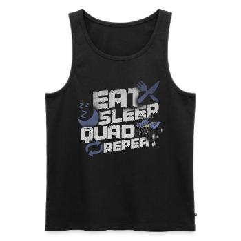 Quad - Männer Premium Bio Tank Top - Schwarz - Vorne - AI Model Male 178 light (178cm)