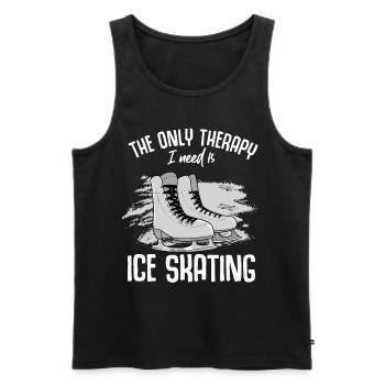 eiskunstlauf - Männer Premium Bio Tank Top - Schwarz - Vorne - AI Model Male 178 light (178cm)