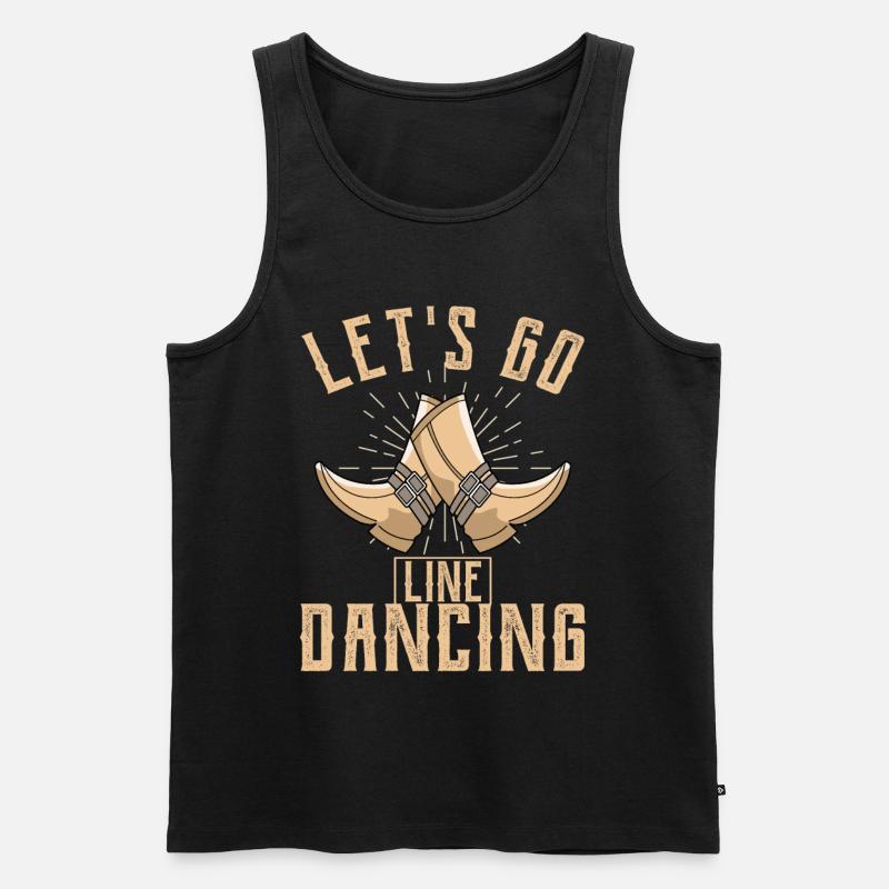 Linedance - Männer Premium Bio Tank Top - Schwarz
