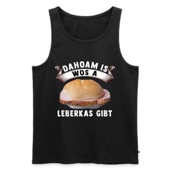 Leberkas - Männer Premium Bio Tank Top - Schwarz - Vorne - Michal (187cm)