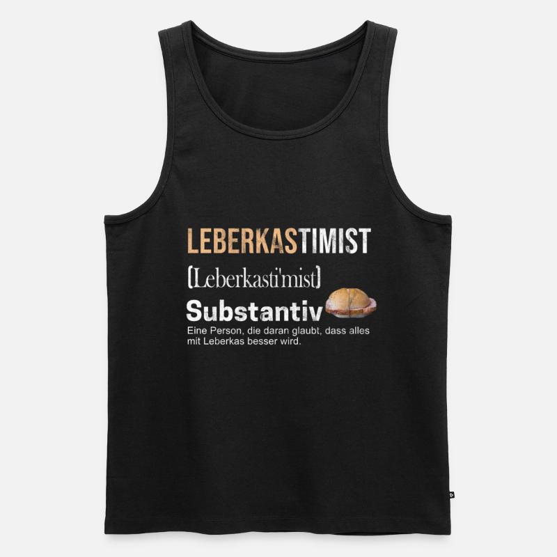 Leberkas - Männer Premium Bio Tank Top - Schwarz