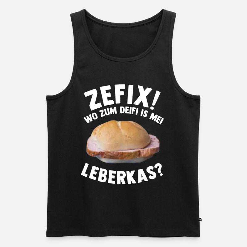 Leberkas Bayern leberkäse bayrisch fleischkäse - Männer Premium Bio Tank Top - Schwarz