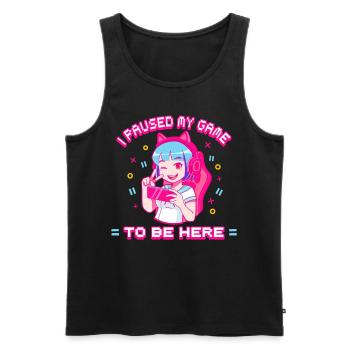 Gamer Girl Pink Gamer Gamer Girl Cadeau - Débardeur bio Premium Homme - noir - Devant - Michal (187cm)