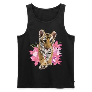 Bengal tiger - Men's Premium Organic Tank Top - black - Front - AI Model Male 178 light (178cm)