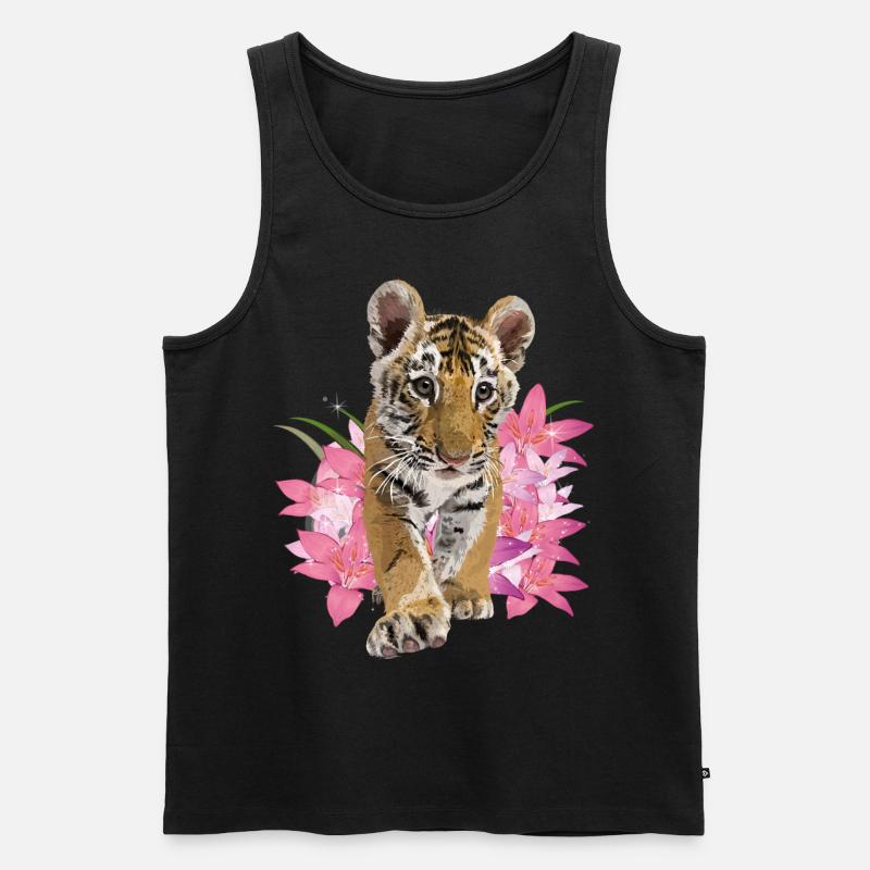 bengalischer Tiger - Männer Premium Bio Tank Top - Schwarz