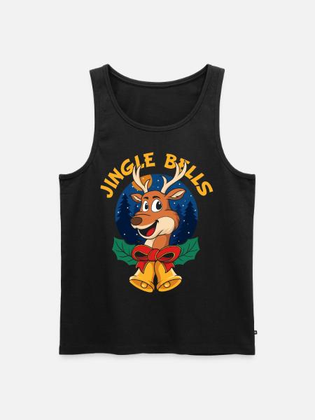 Jingle Bells Christmas Gift - Men's Premium Organic Tank Top - black