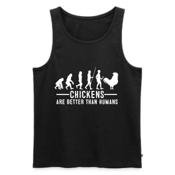 poulet - Débardeur bio Premium Homme - noir - Devant - Michal (187cm)