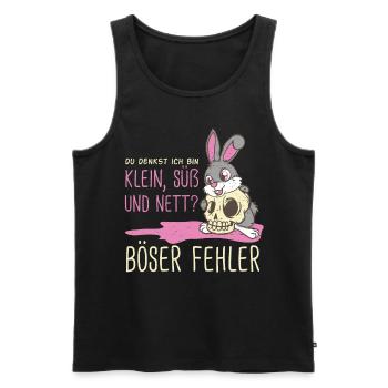 Lustige Hasen Geschenk kleine böse süße Hasen - Männer Premium Bio Tank Top - Schwarz - Vorne - Michal (187cm)
