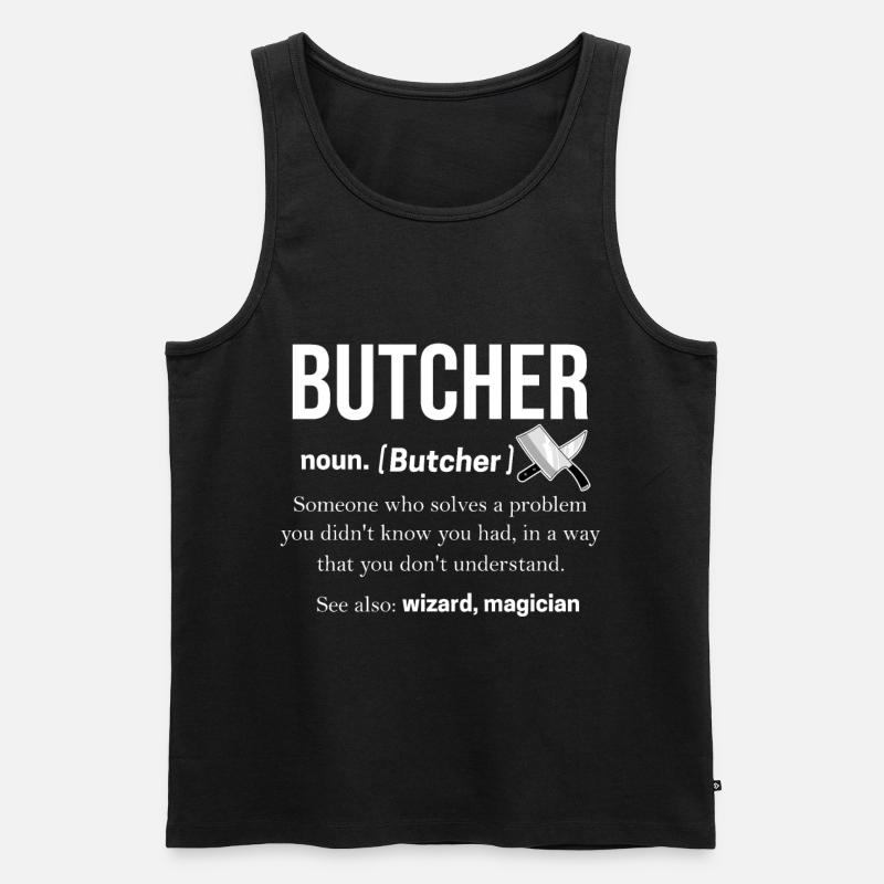 Metzger - Männer Premium Bio Tank Top - Schwarz
