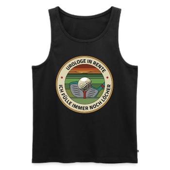 Urologe Golf Rente Golfer Golfplatz füllt Löcher - Männer Premium Bio Tank Top - Schwarz - Vorne - AI Model Male 178 light (178cm)