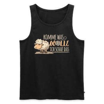 Schaf Schafe, Bauern Hirten Bauernhof Wolle - Männer Premium Bio Tank Top - Schwarz - Vorne - Michal (187cm)