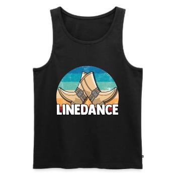 Linedance Western Countrymusic Tanzsport - Männer Premium Bio Tank Top - Schwarz - Vorne - Michal (187cm)