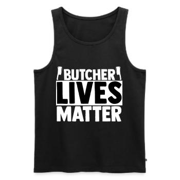 Boucher - Débardeur bio Premium Homme - noir - Devant - Michal (187cm)