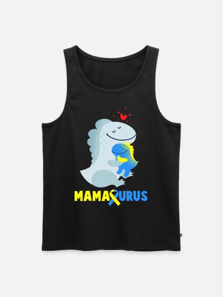Down Syndrome Mamasaurus Dino Gift - Men's Premium Organic Tank Top - black