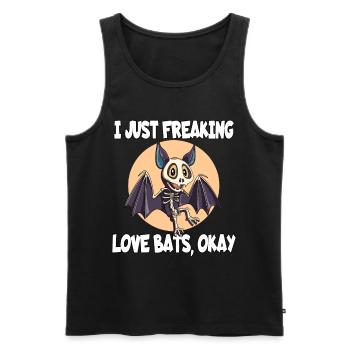 I Just Freaking Love Bats Okay Design - Men's Premium Organic Tank Top - black - Front - Michal (187cm)