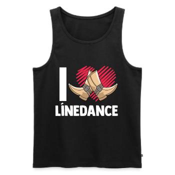 Linedance Western Countrymusic Tanzsport - Männer Premium Bio Tank Top - Schwarz - Vorne - Michal (187cm)