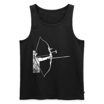 Great archer bow - Men's Premium Organic Tank Top - black - Front - AI Model Male 178 light (178cm)