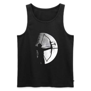 Moon archer - Men's Premium Organic Tank Top - black - Front - AI Model Male 178 light (178cm)