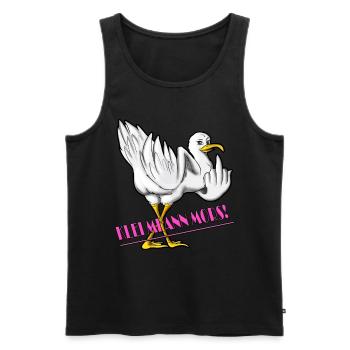 Norden Plattdeutsch Spruch klei mi ann Mors Möwe - Men's Premium Organic Tank Top - black - Front - Michal (187cm)