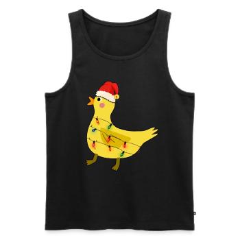 Noël laid de canard - Débardeur bio Premium Homme - noir - Devant - Michal (187cm)