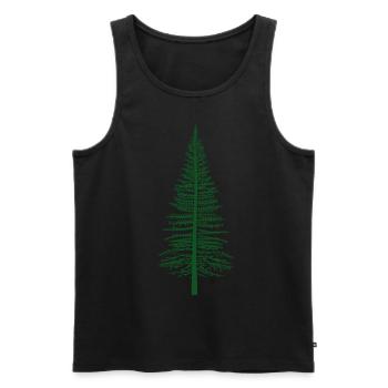 Fir forest tree wilderness nature wood - Men's Premium Organic Tank Top - black - Front - AI Model Male 178 light (178cm)