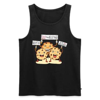 Nerd Ich akzeptiere Cookies im Internet Computer - Männer Premium Bio Tank Top - Schwarz - Vorne - AI Model Male 178 light (178cm)