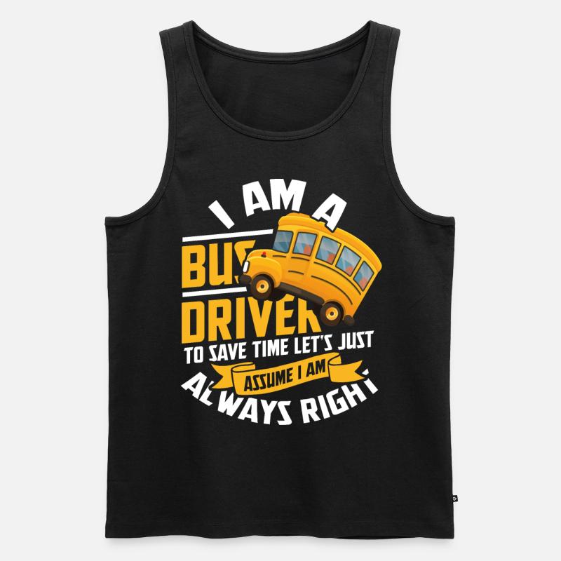 Bus - Männer Premium Bio Tank Top - Schwarz