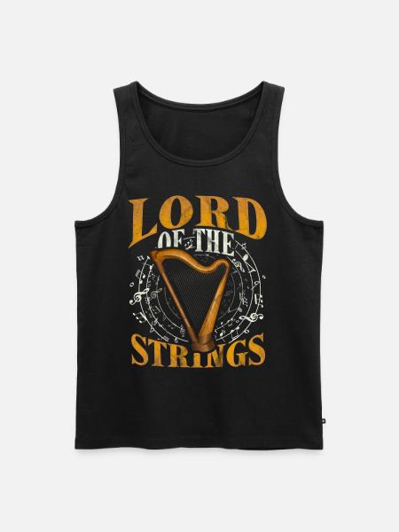 harp - Men's Premium Organic Tank Top - black
